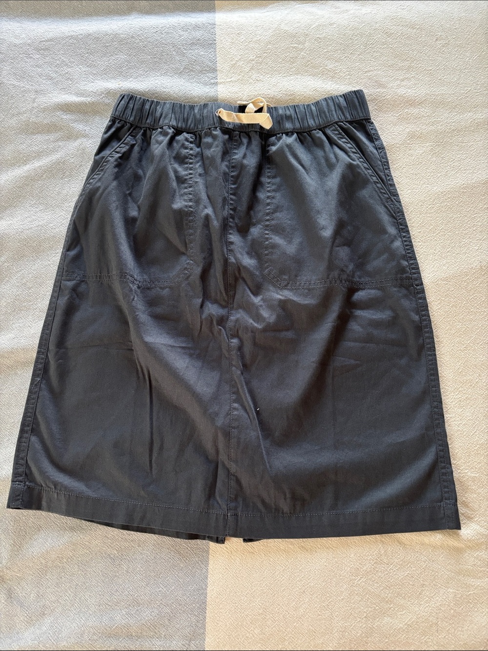 New PACT Dolphin Grey Drawstring Casual Women's Skirt